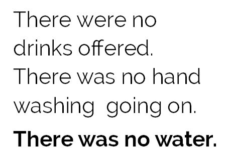 there was no water