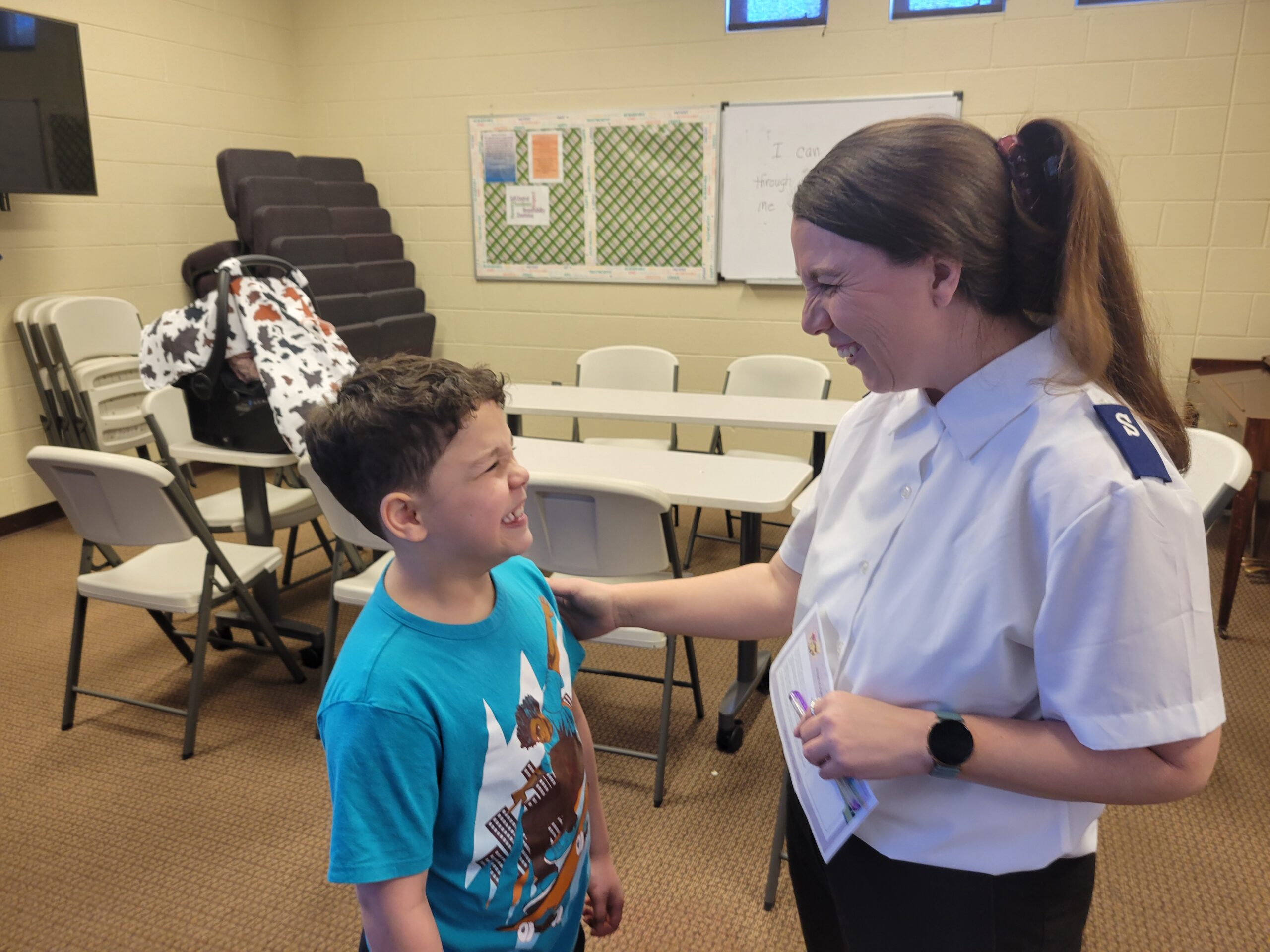 Suzy Haslett, corps youth development coordinator, with her mentee, Arthur