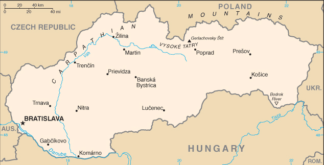 Slovakia map